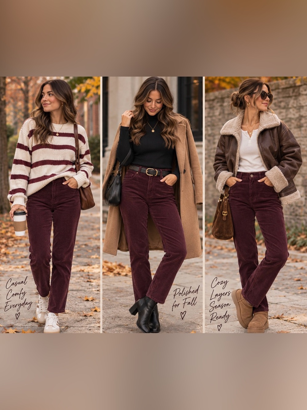 Garage Vintage Burgundy Plum Corduroy Pants Plum Straight Leg Size 11